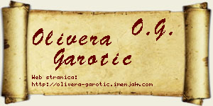 Olivera Garotić vizit kartica